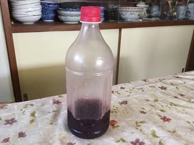 頂き物の紫蘇ジュースです。