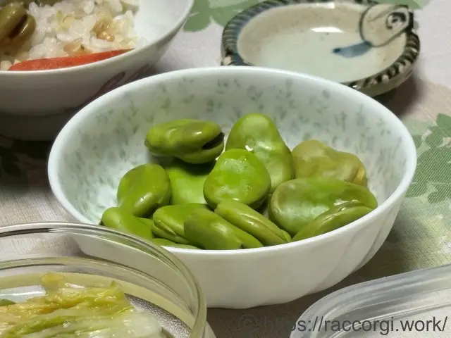 茹で立てのそら豆