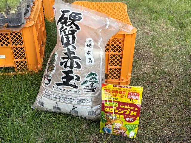 赤玉土とマグァンプK 中粒